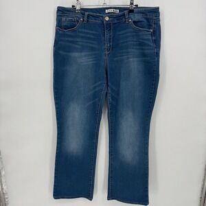 CODE BLEU Womens Bootcut‎ Jeans Medium Wash Size 16 Embroidered Back Pockets